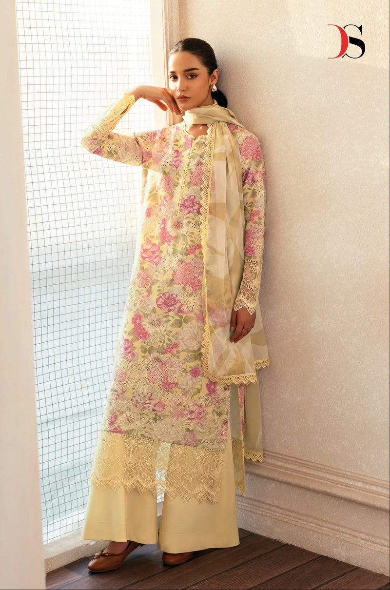 Deepsy Suits 1321 Afrozeh Pastel Floral Embroidered Lawn Suit
