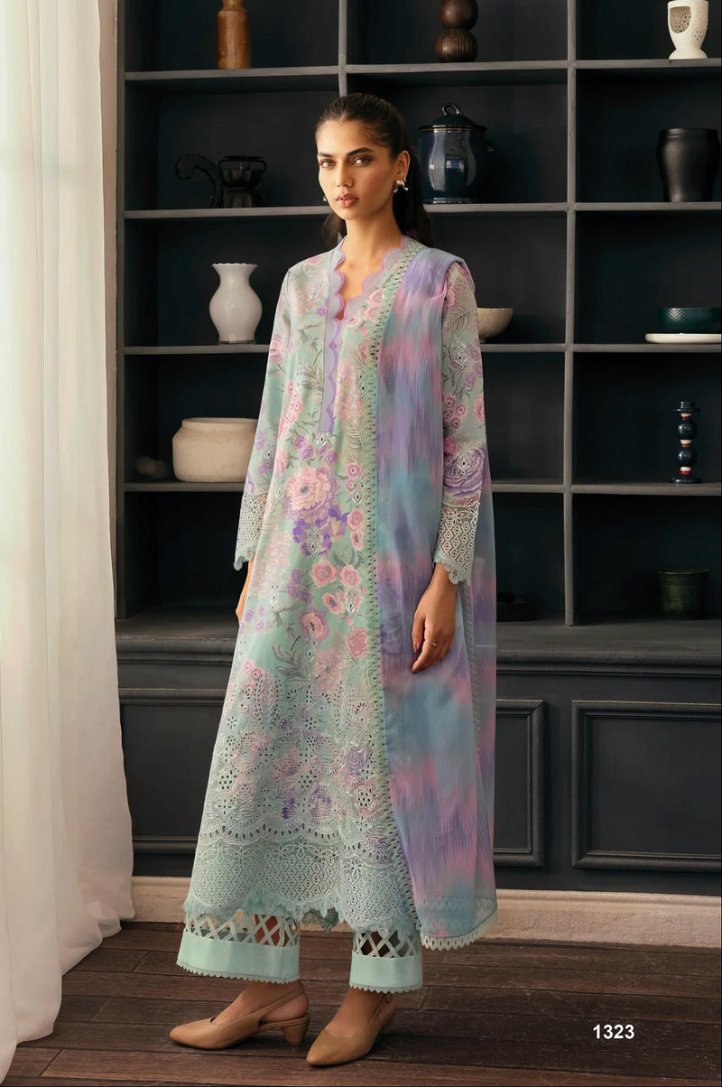 Deepsy Suits 1323 Afrozeh Pastel Floral Embroidered Lawn Suit