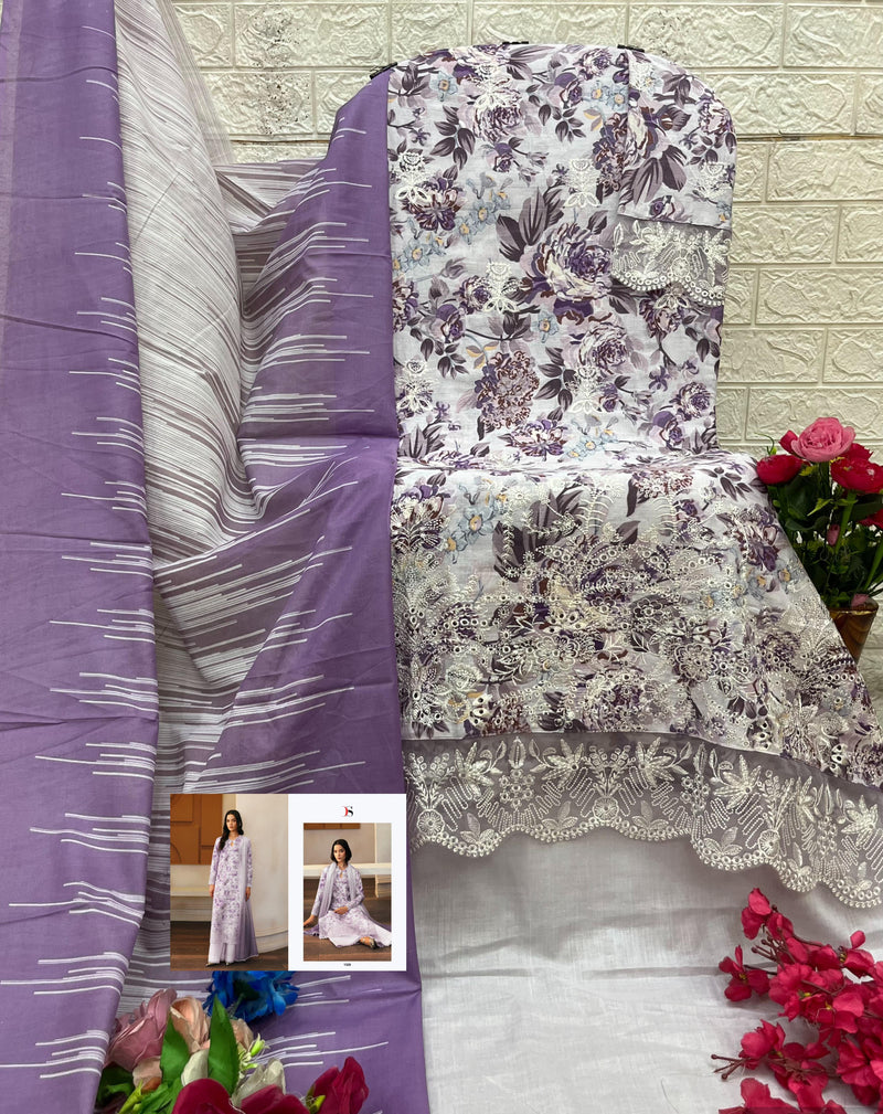 Deepsy Suits 1328 Afrozeh Pastel Floral Embroidered Lawn Suit