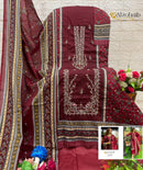 Al Zohaib 1368 A Pure Cotton Print Heavy Self With Katli Work Pakistani Suits