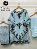 Vs 12068 D Roman Glass With Hand Work Pakistani Suits