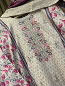 Maria B 1034 Self Embroidery Cotton Stitched Suits