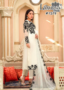Laxuria Trendz 1579 Luxury Black & White Pakistani Lawn Suit