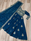 LW 9226 Premium Chinnon Embroidered Gown