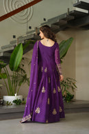 LW 9226 B Premium Chinnon Embroidered Gown