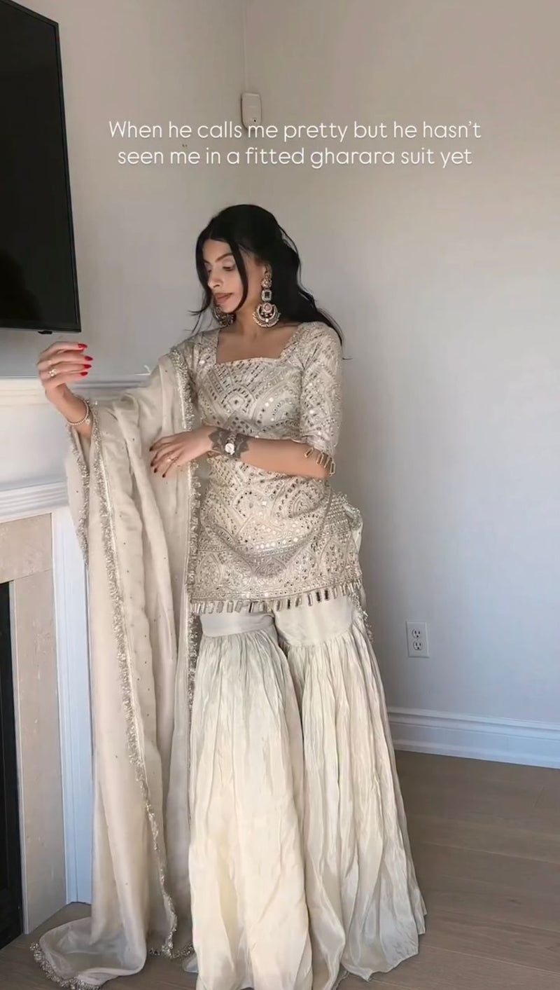 ST 1137 Premium Rangoli Silk With Heavy Embroidery & Palazzo Suit