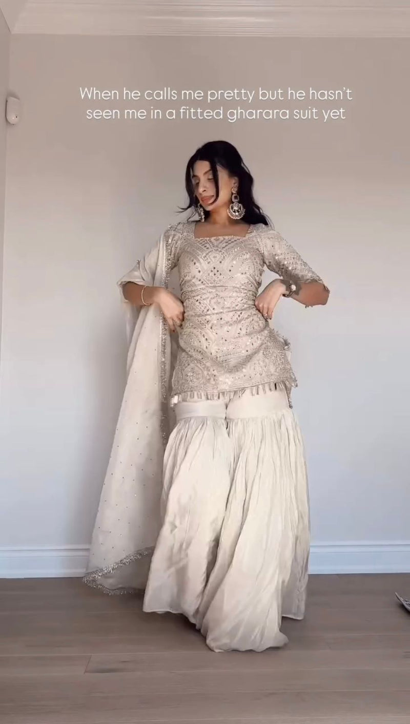 ST 1137 Premium Rangoli Silk With Heavy Embroidery & Palazzo Suit