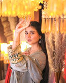 JD 602 Serene Grey Faux Georgette & Banglori Sharara Suit Traditional Wear