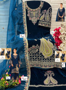 Shree Fab Surat K 5298 | Premium Embroidered Velvet Suit with Organza Dupatta