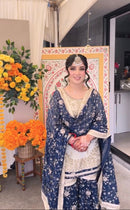 AD 218 Designer Party Wear Heavy Faux Georgette Traditional Suits