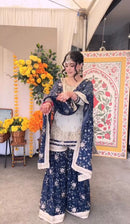 AD 218 Designer Party Wear Heavy Faux Georgette Traditional Suits