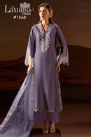 Laxuria Trendz 1560 Luxury Satin Tunic & Pant with Embroidered Organza Dupatta Pret Kurti