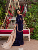 KD 1536 B Classy Tone Velvet Embroidered Ethnic Wear for Weddings Traditional Dress