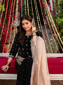KD 1536 C Classy Tone Velvet Embroidered Ethnic Wear for Weddings Traditional Dress