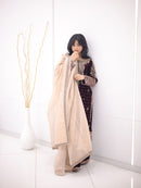 LC 1430 Luxurious Dark Velvet Embroidered Traditional Suits