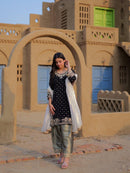 LC 1401 Premium Velvet Sequins Embroidery Work Traditional Suits