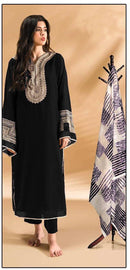 Hoor Tex H 152 A Black Heavy Georgette With Embroidered Neck Pakistani Suit