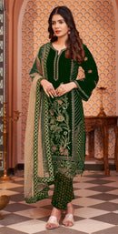 Motifz 368 A Velvet With Embroidery Worked Pakistani Suits