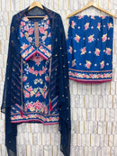 Ac 7007 Designer Digital Print With Handwork Traditional Suit