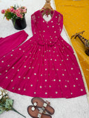 SRK 5313 Marigold Faux Georgette Anarkali Gown