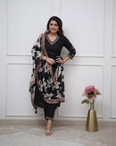 Sanskriti 8986 Classic Black Viscose Silk Kurti