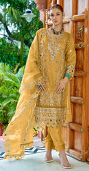 Fepic Rosemeen C 1861 B Shimmer Vichitra Embroidery Worked Pakistani Suits