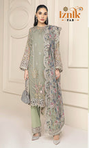 Iznik Fab 302 Organza With Heavy Embroidery Worked Pakistani Suits