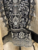 Ziaaz Designs code 863 Organza Semi stitched full heavy handwork suit