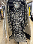 Ziaaz Designs code 863 Organza Semi stitched full heavy handwork suit