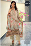 Mehboob Tex 1689 Viscose Maslin Digital Print Suit With Aari Handwork Pakistani Suits