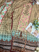 Mehboob Tex 1689 Viscose Maslin Digital Print Suit With Aari Handwork Pakistani Suits