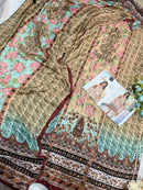 Mehboob Tex 1689 Viscose Maslin Digital Print Suit With Aari Handwork Pakistani Suits