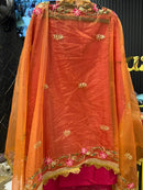 Ziaaz Designs Code 861 Organza Semi Stitched Full Heavy Handwork Suit