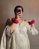 Lady Look 008 Heavy Georgette Embroidery With Rivet Moti Pista Green Pakistani Suit