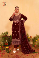 Deepsy Suits 3321 Velvet With Heavy Embroidery Work Pakistani Suits