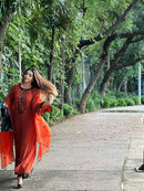 LC 1387 Embroidered Georgette Kurti & Plazzo Set with Sequins Work Traditional Suits