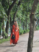 LC 1387 Embroidered Georgette Kurti & Plazzo Set with Sequins Work Traditional Suits