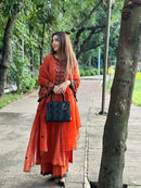 LC 1387 Embroidered Georgette Kurti & Plazzo Set with Sequins Work Traditional Suits