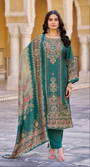 Shree Fabs KT 313 A Pure Viscous Maslin Digital Print And Aari Dimond Work Pakistani Suits