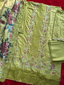 Mehboob Tex 1799 C Pure Cotton With Heavy Self Embroidery Work Pakistani Suits