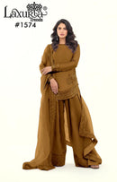 Laxuria Trendz 1574 A Premium Embroidered Tunic & Glamorous Farshi Salwar