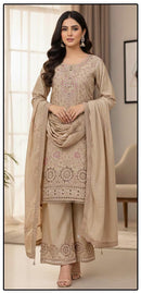 Hoor Tex HF 482 D Heavy Chinon Cut Work Salwar Suit