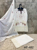 Hoor Tex HF 482 B Heavy Chinon Cut Work Salwar Suit