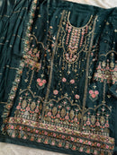 Mehboob Tex 1852 D Chiffon Heavy Embroidery With Hand Khatli Work Pakistani Suits