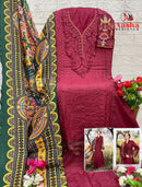 Aasha Designer 1155 B Heavy Reyon With Self Embroidery Work Pakistani Suits