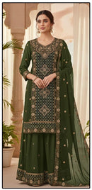 Hoor Tex HF 505 C Heavy Georgette With Zarkan Work Pakistani Suits