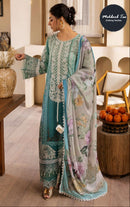 Mehboob Tex 1631 Pure Cotton Print With Exclusive Embroidery Patches Work Pakistani Suits