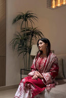 Al Zohaib 1356 A Pure Cotton With Heavy Patch Work Pakistani Suits