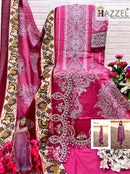 Hazzel 0373 A Pure Cotton Printed And Embroidery Patches Work Pakistani Suits