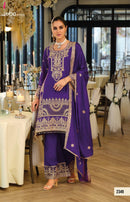 EBA 2349 Imperial Purple Zari Embroidered Work Pakistani Suit